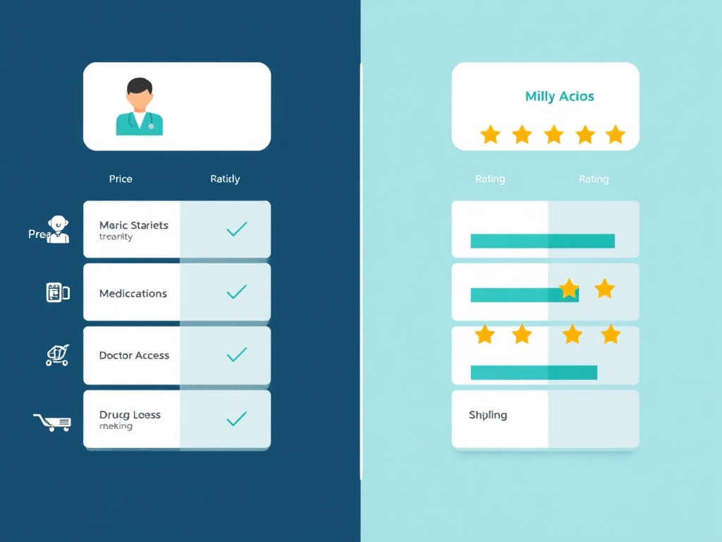 Comparison chart - Online Doctor Vs Endocrinologist Glp1
