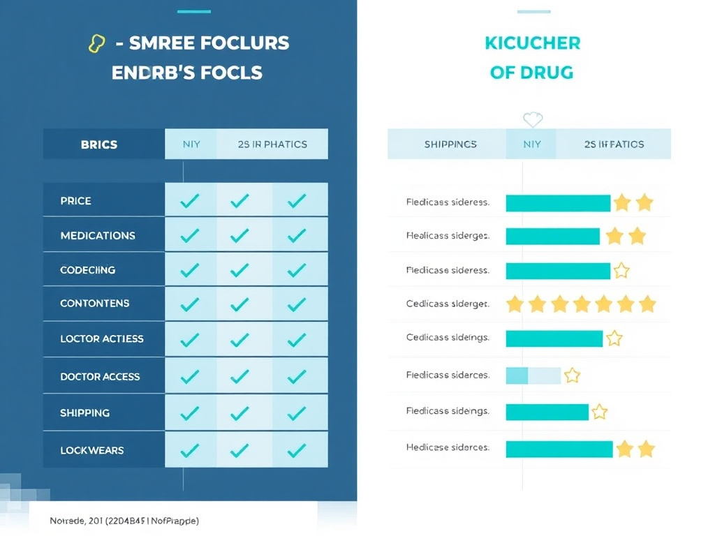 Comparison chart - Research Peptides Vs Prescribed