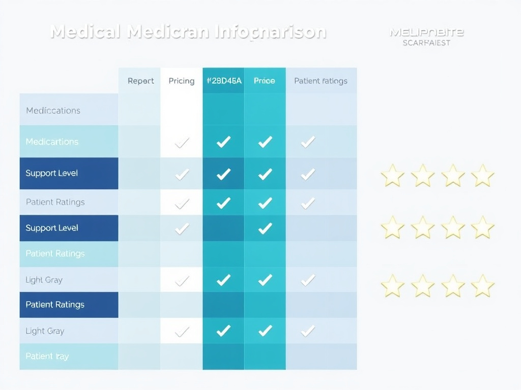 Comparison chart - Sermorelin Vs Tesamorelin Vs Cjc1295