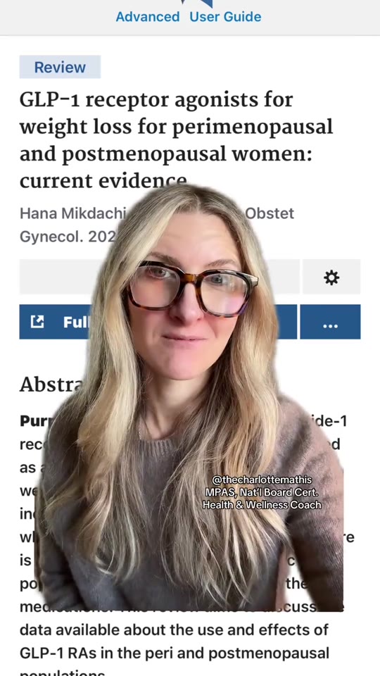 GLP-1 drugs in perimenopause: what the science actually says