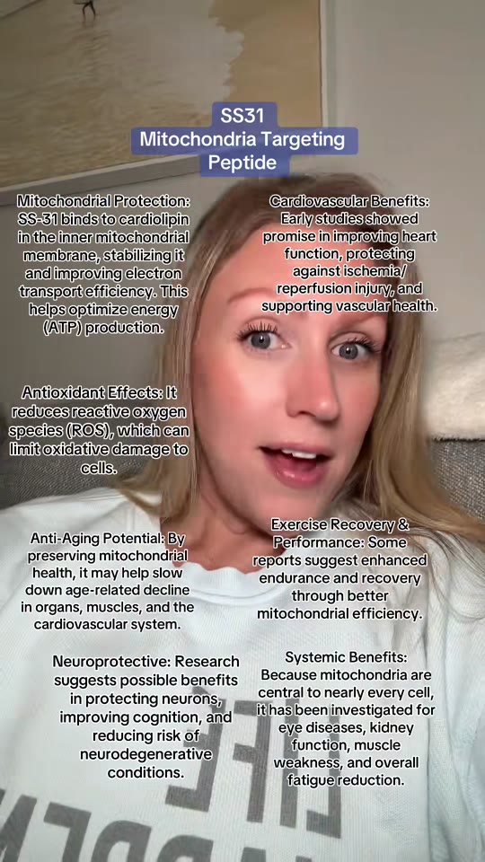 SS31 peptide claims: what the research actually supports
