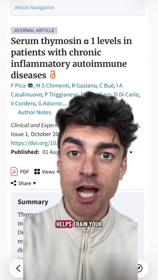 Thymosin alpha-1 for autoimmune disease: what the evidence shows