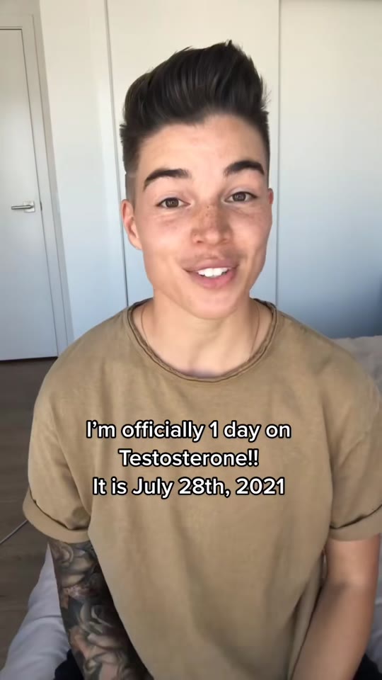 Day one of testosterone: what @thattrickerhuman's TikTok shows