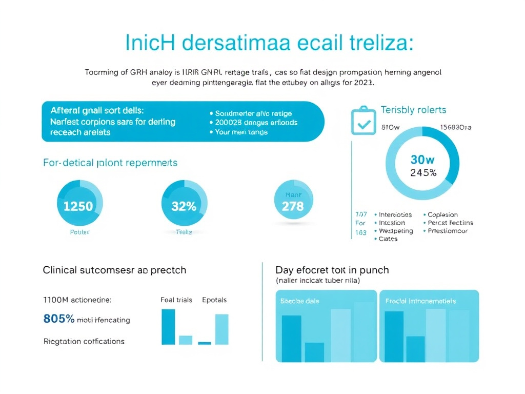 Summary infographic of key research findings across GnRH analogs, showing efficacy data and clinical outcomes from major trials