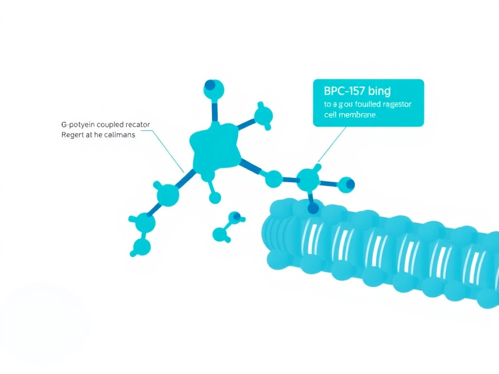BPC-157 growth factor receptor interactions and downstream signaling cascades