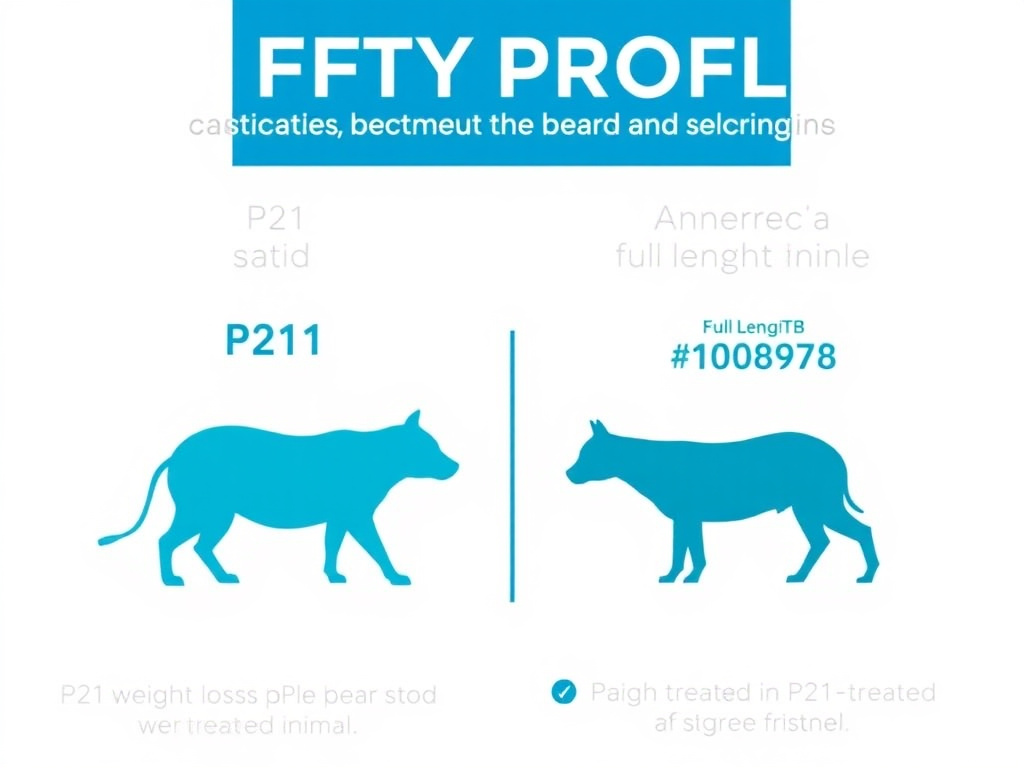 Safety profile comparison between P21 and full-length CNTF showing absence of anorexia weight loss and pain in P21-treated animals