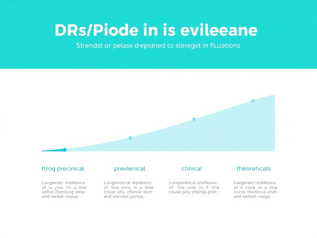 Summary infographic showing the strength of evidence for DSIP across different applications from strong preclinical through limited clinical to theoretical