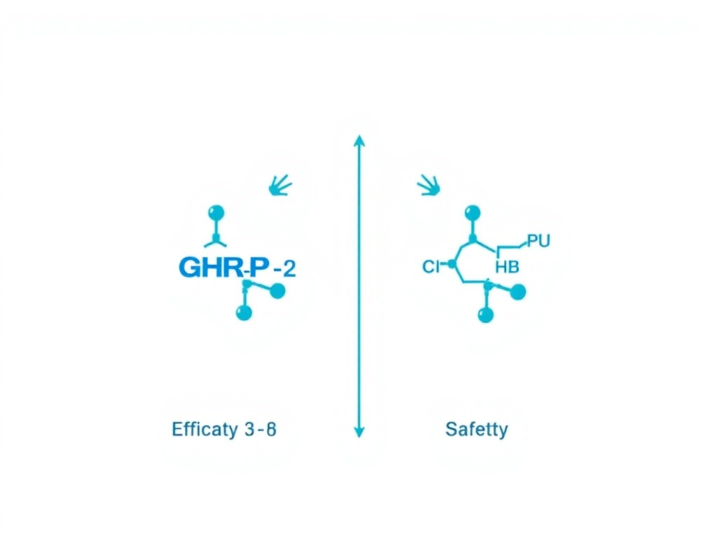 Side-by-side comparison of GHRP-2, GHRP-6, ipamorelin, and hexarelin across potency, selectivity, and side effect profiles
