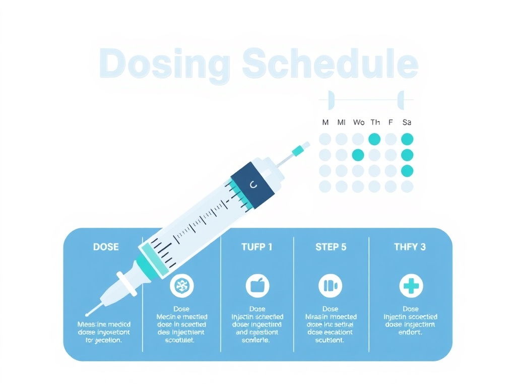 GHRP-6 dosing protocol and administration guidelines showing subcutaneous injection timing