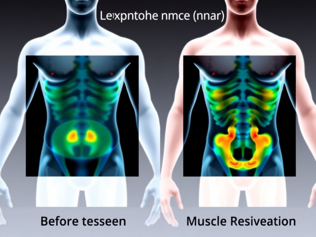 Body composition scan showing fat mass reduction and lean mass changes during GLP-1 receptor agonist treatment