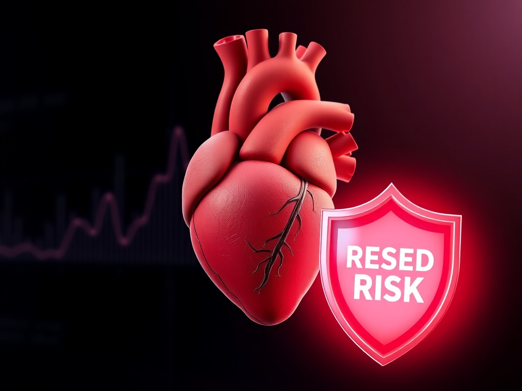 Anatomical heart with cardiovascular protection metrics from GLP-1 therapy