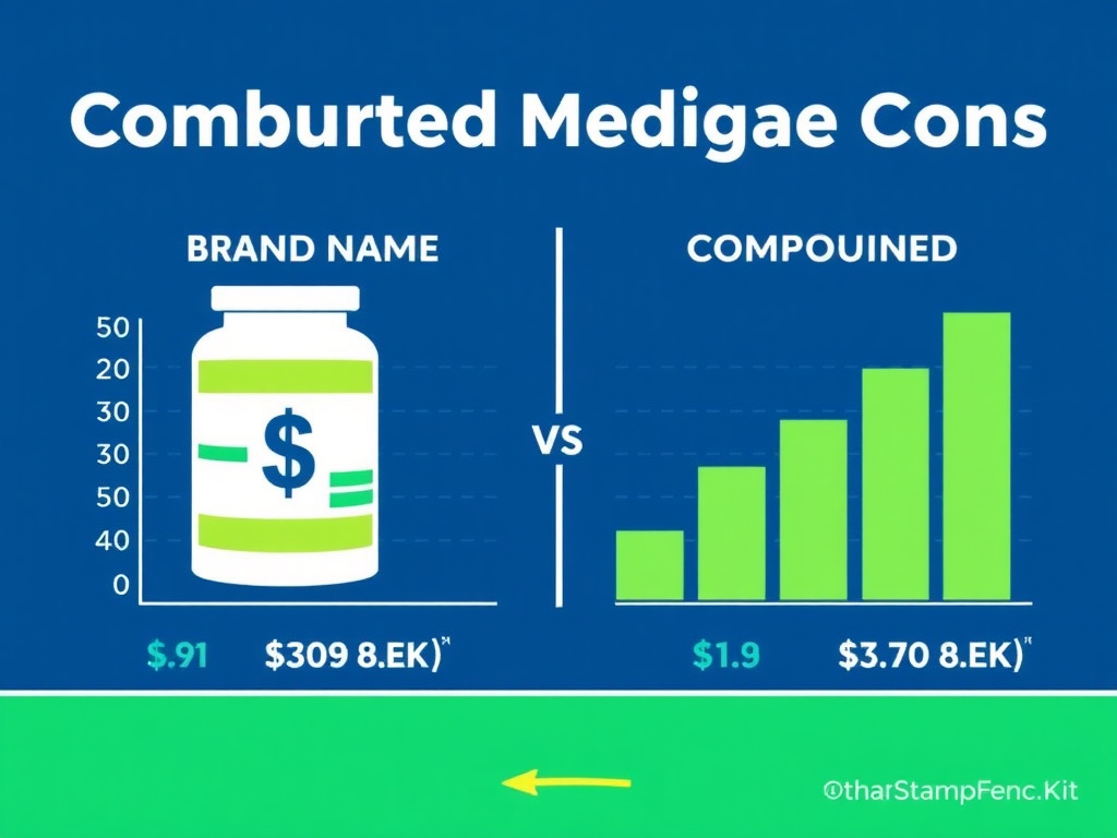 Cost comparison infographic of brand-name versus compounded GLP-1 medications