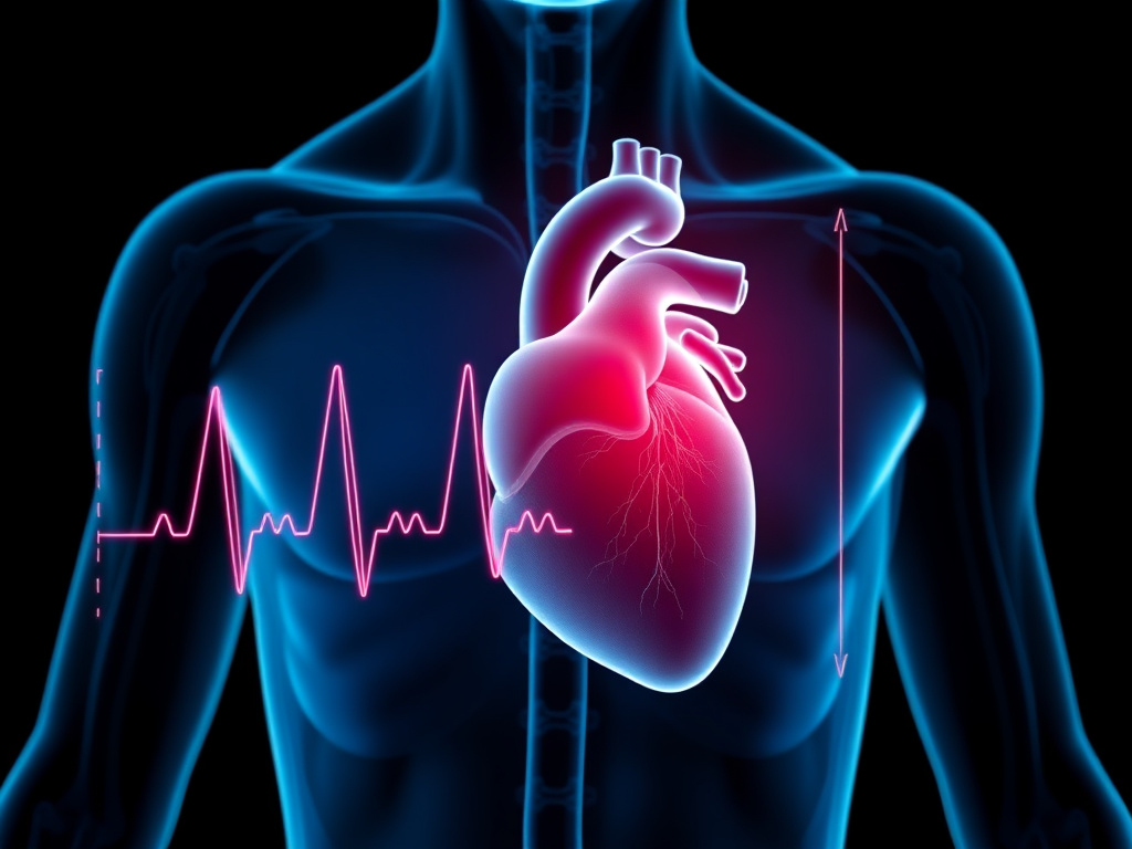 Heart failure treatment concept showing improved cardiac function and exercise capacity with GLP-1 therapy