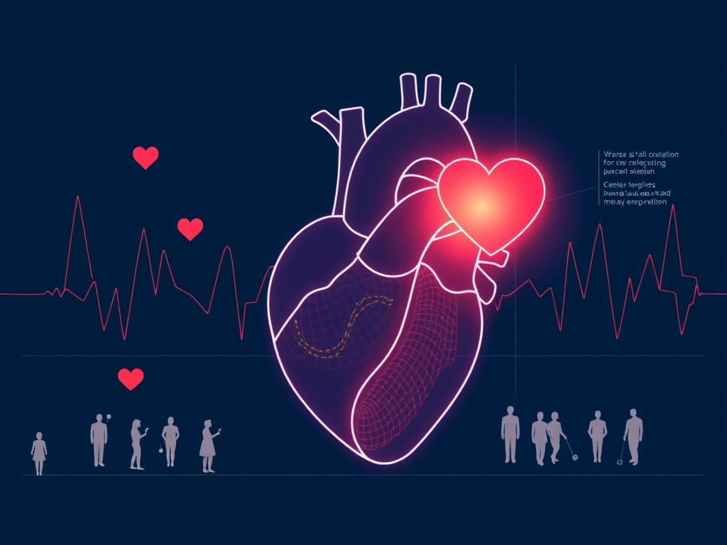 SELECT trial concept showing diverse patient population with cardiovascular monitoring in clinical research setting