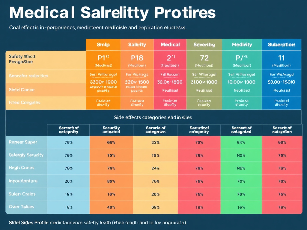 Medical safety profile comparison of side effects across GLP-1 medications