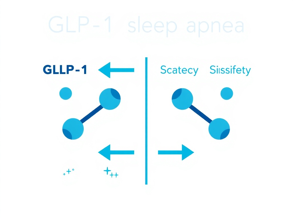 Comparison infographic showing CPAP therapy versus GLP-1 agonist treatment for obstructive sleep apnea