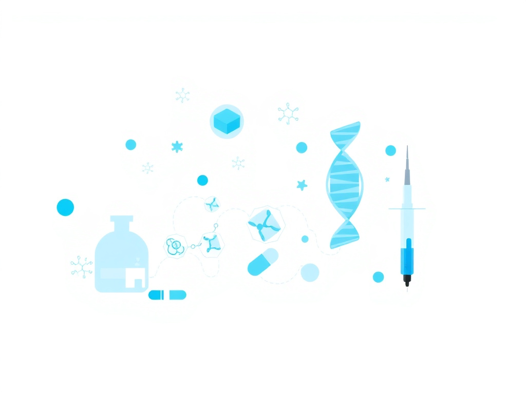 IGF-1 DES molecular structure and receptor binding overview