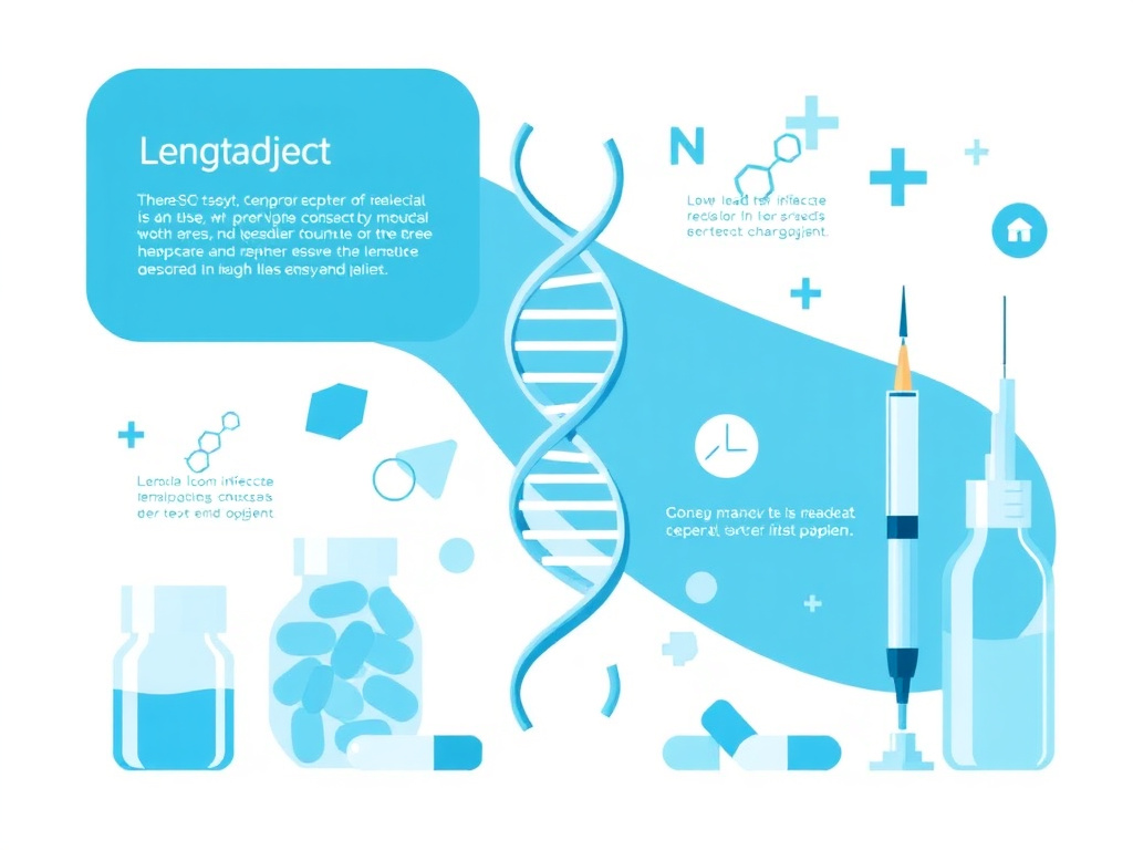 IGF-1 LR3 molecular structure and mechanism overview illustration