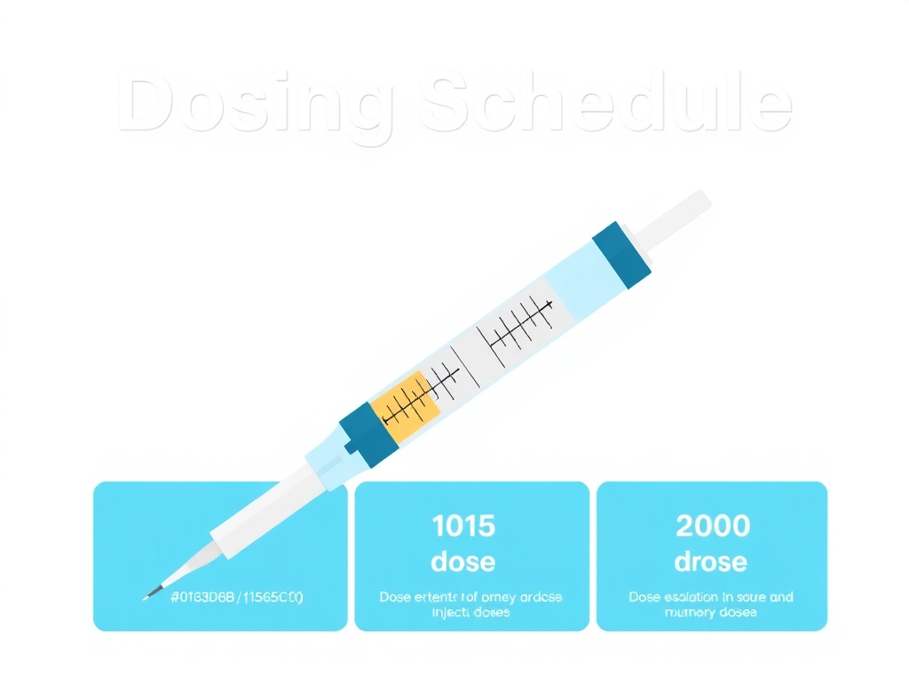Ipamorelin dosing protocol chart showing titration schedule and injection timing windows