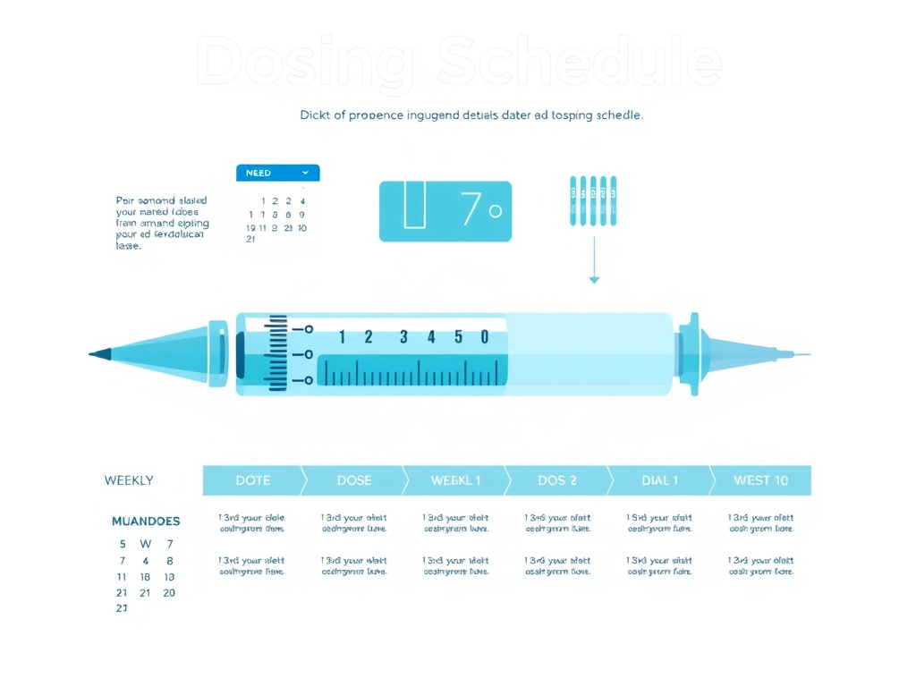 MK-677 dosing protocol diagram showing recommended doses, timing, and monitoring schedule