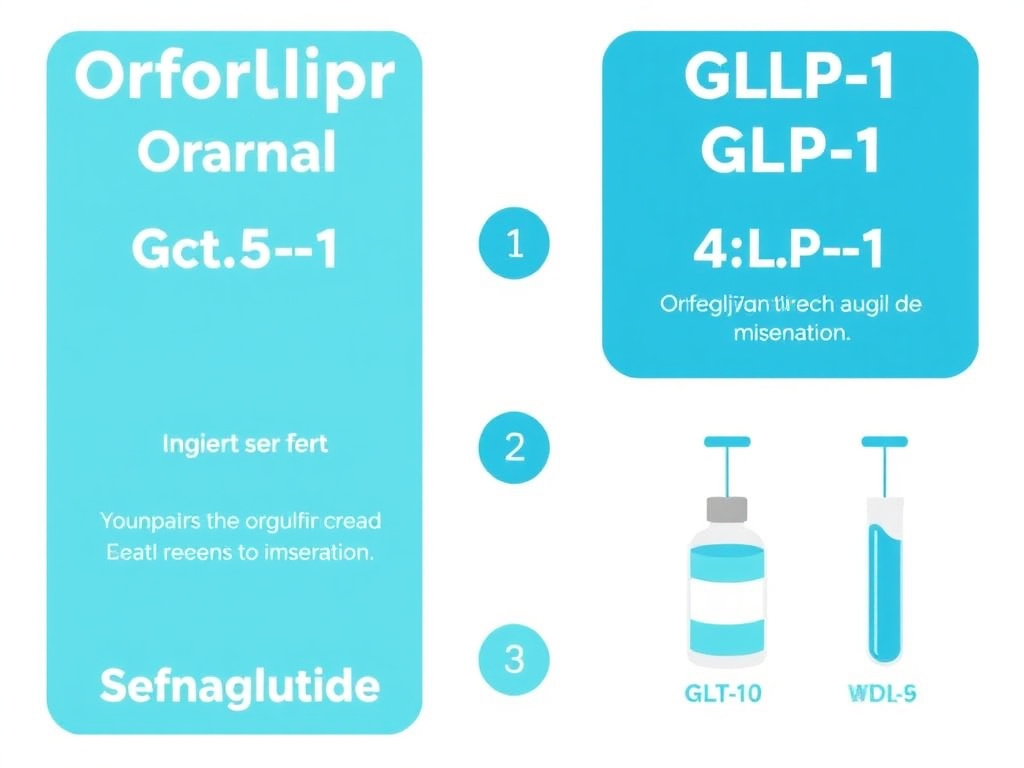 Orforglipron oral vs injectable GLP-1 comparison including semaglutide and tirzepatide