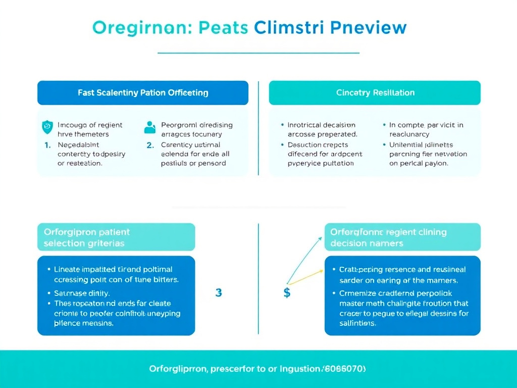 Orforglipron patient selection criteria and clinical decision-making framework