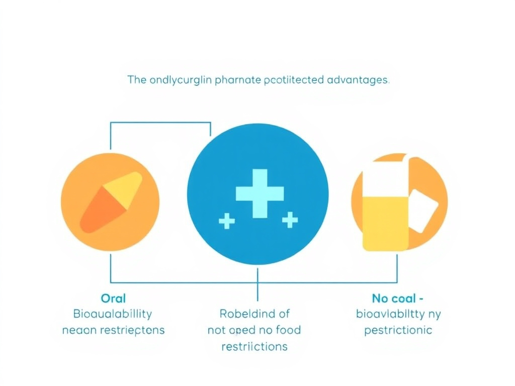 Orforglipron pharmacokinetic advantages including oral bioavailability and no food restrictions