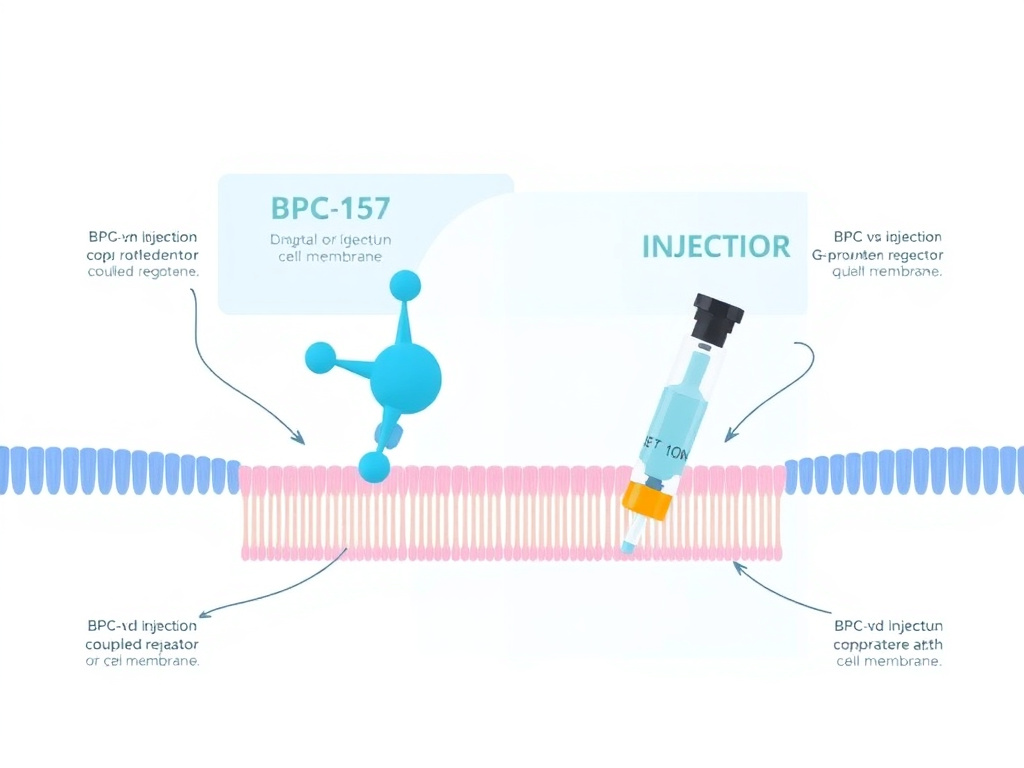 BPC-157 receptor signaling for systemic and local effects