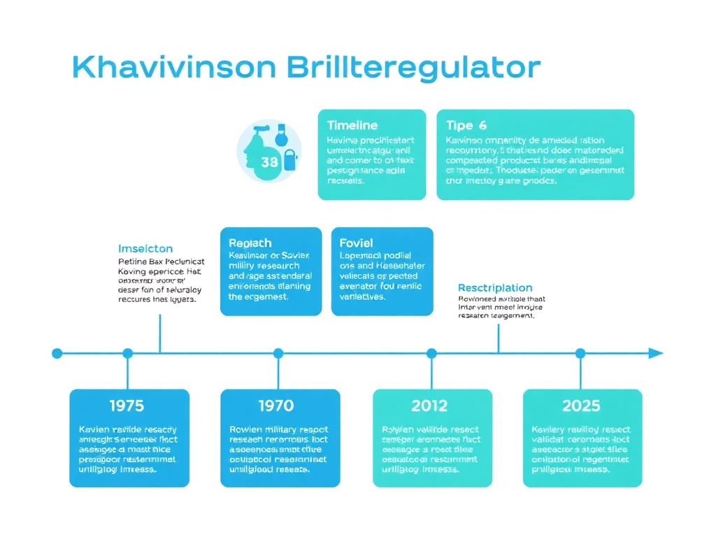 Timeline of Khavinson peptide bioregulator research milestones from 1970s Soviet military research through 2025 independent validation studies
