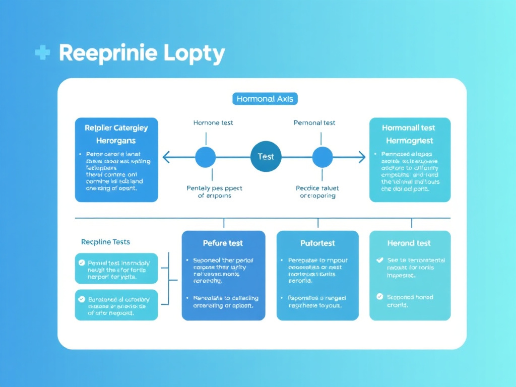 Diagram showing how different peptide categories affect the hormonal axis and which hormone tests are relevant for each