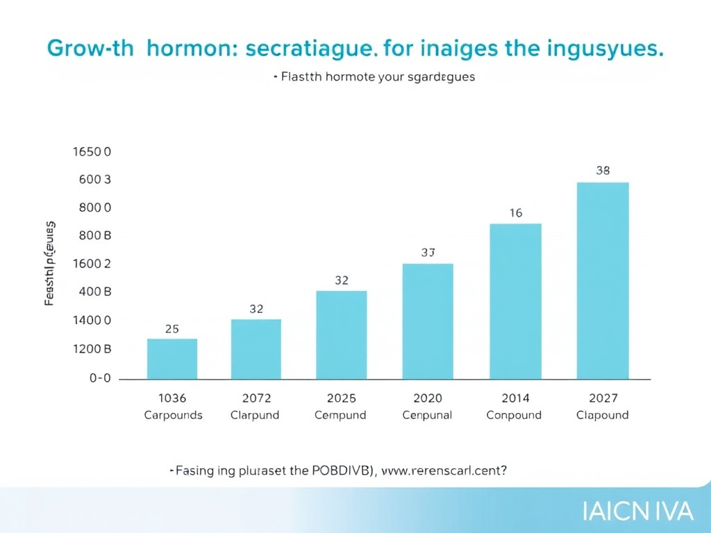 Chart showing the effect of growth hormone secretagogues on fasting blood glucose across different compounds