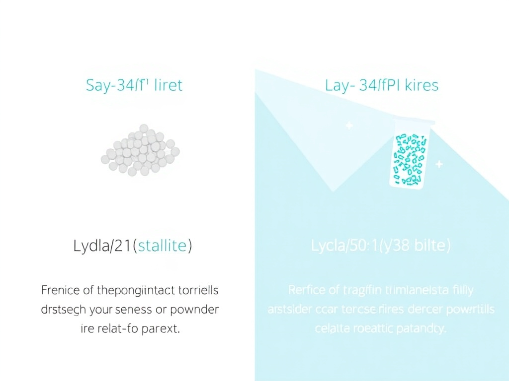 Side-by-side comparison showing the relative stability timelines of lyophilized versus reconstituted peptides at different storage temperatures, illustrating the dramatic stability advantage of the dry powder form