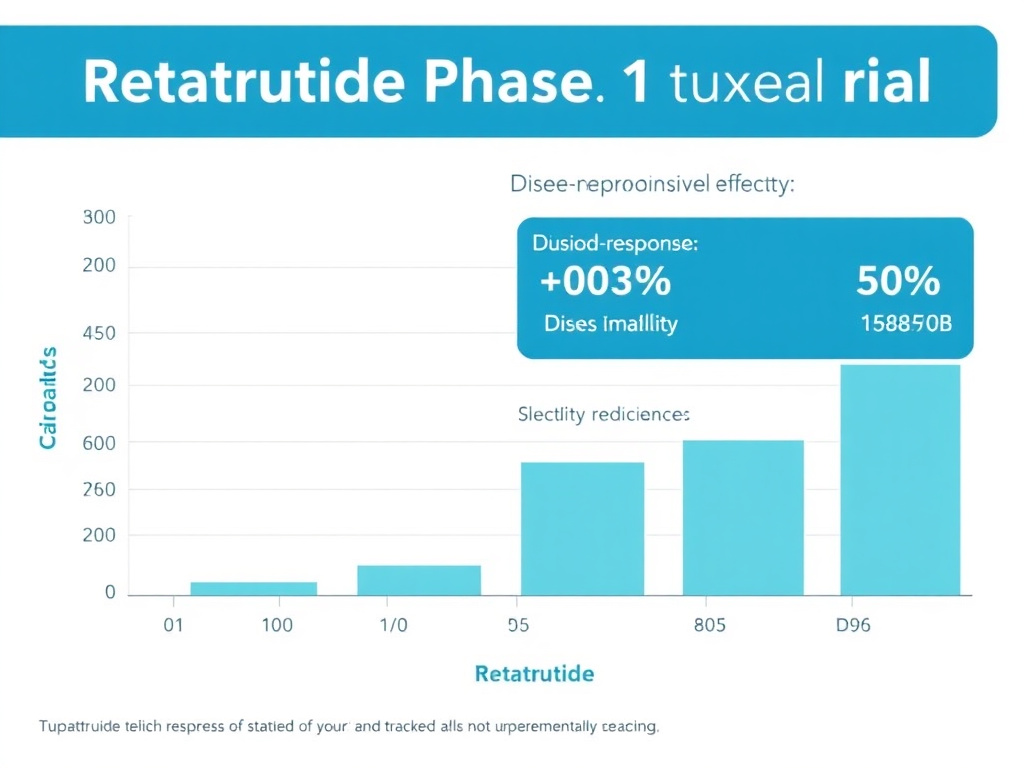 Retatrutide Phase 1 clinical trial dose-response safety and efficacy data