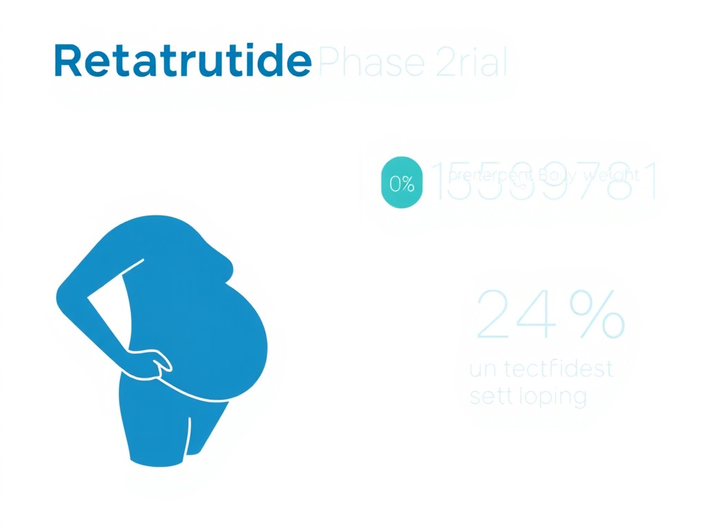 Retatrutide Phase 2 trial weight loss results showing up to 24 percent body weight reduction