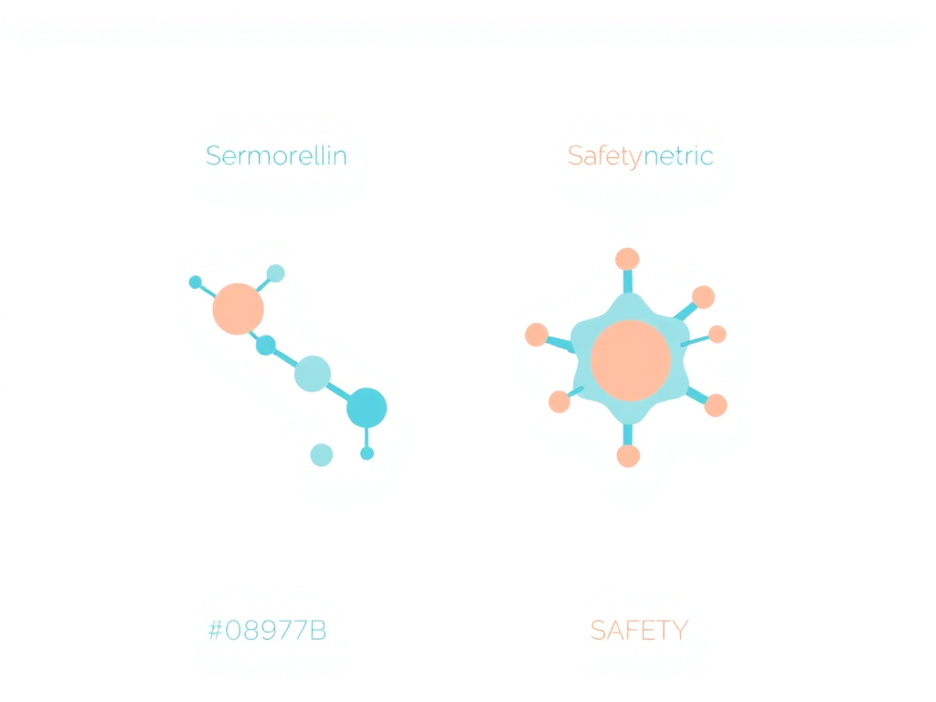 Comparison chart of sermorelin versus ipamorelin, CJC-1295, tesamorelin, and other GH peptides