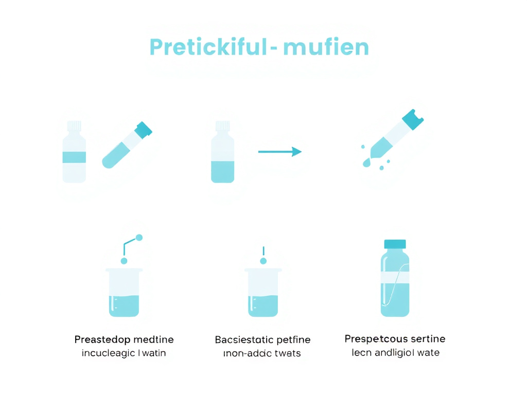 Step-by-step reconstitution guide showing proper technique for immune peptide preparation including bacteriostatic water addition and storage requirements