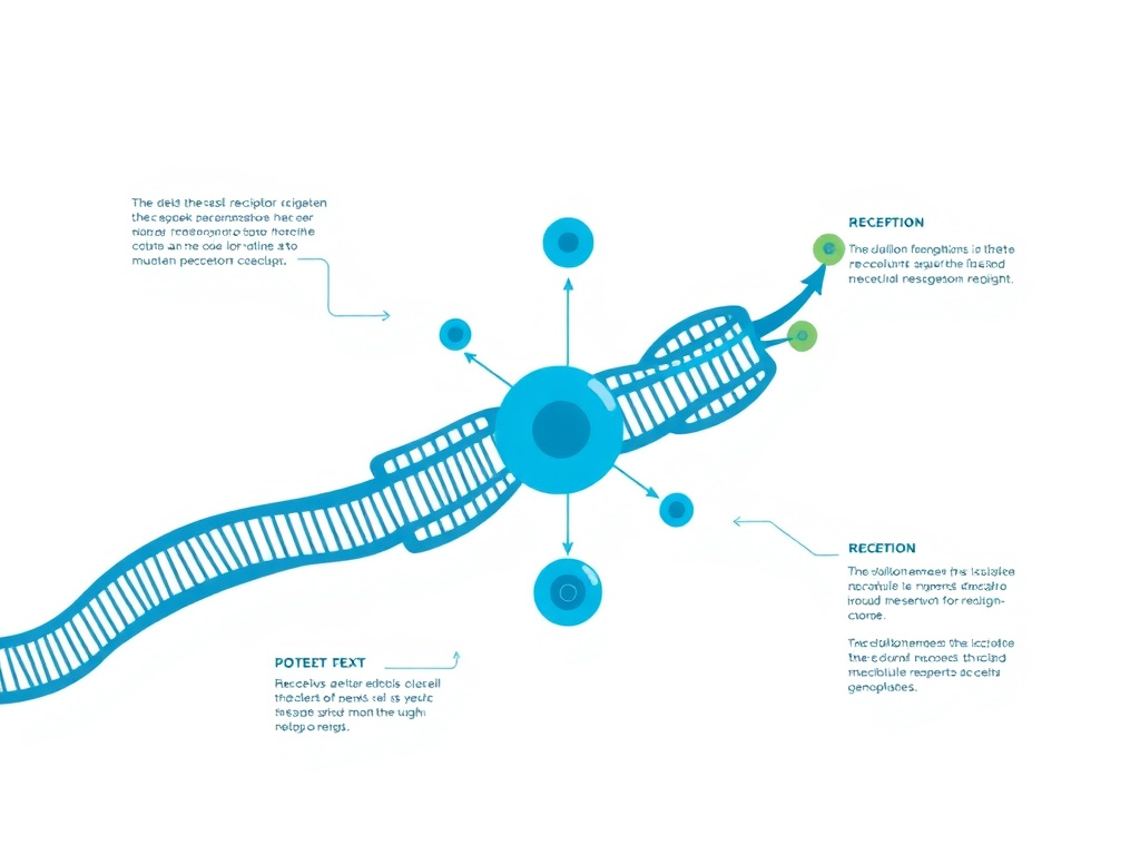 Tesamorelin mechanism of action showing GHRH receptor activation and growth hormone release pathway