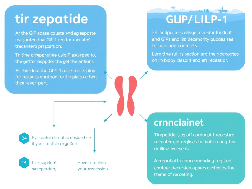 Tirzepatide dual GIP and GLP-1 receptor binding mechanism of action diagram